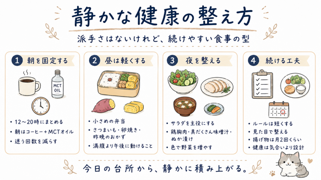 朝昼夜の食事を無理なく整える静かな健康の習慣
