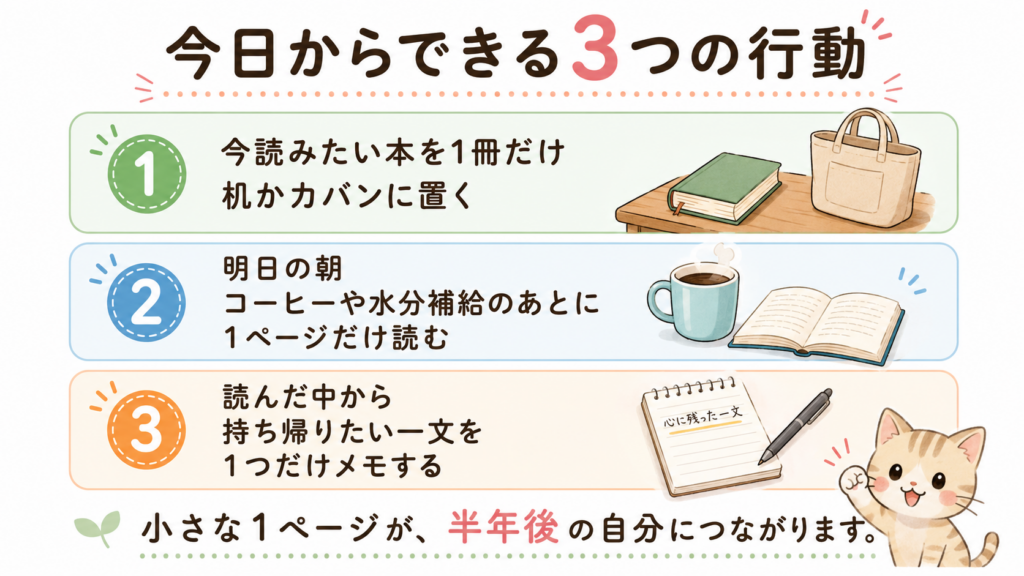 読書を続けるために今日からできる3つの小さな行動