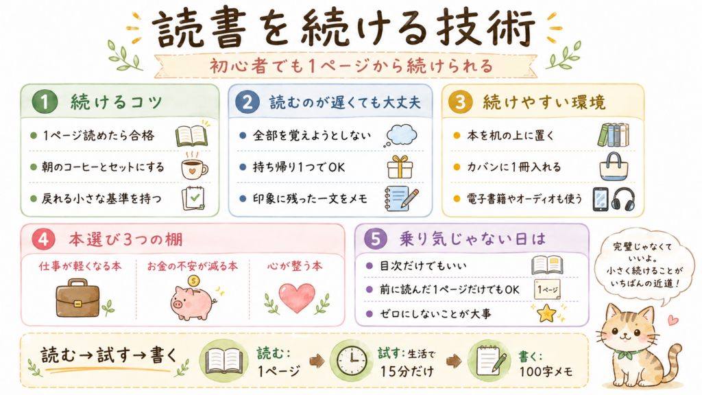 読書を1日1ページから続けるための小さな仕組み