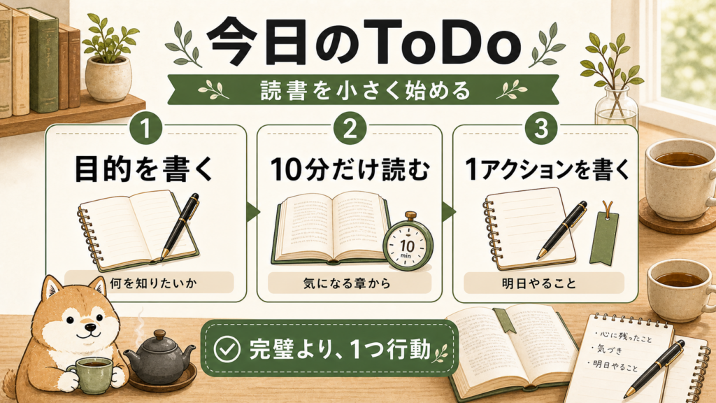 読書初心者が今日始めるための3つのToDoリスト