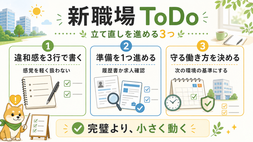 新職場で時間管理、報連相、休日の回復を整えるToDoリスト